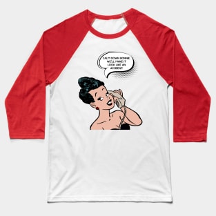 Retro Woman Best Friends Humor Baseball T-Shirt